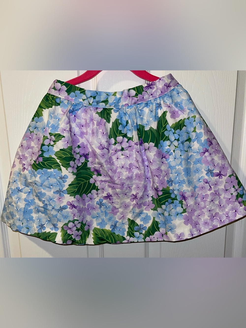 Gymboree girls 7 skort Hydrangea floral purple blue